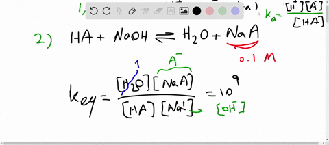 if-the-equilibrium-constant-of-the-reaction-of-weak-acid-ha-with-strong-base-is-109-then-mathrmph-of