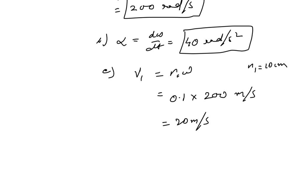 36. The angular position of a rod varies as 20.0 t^2 radians from time