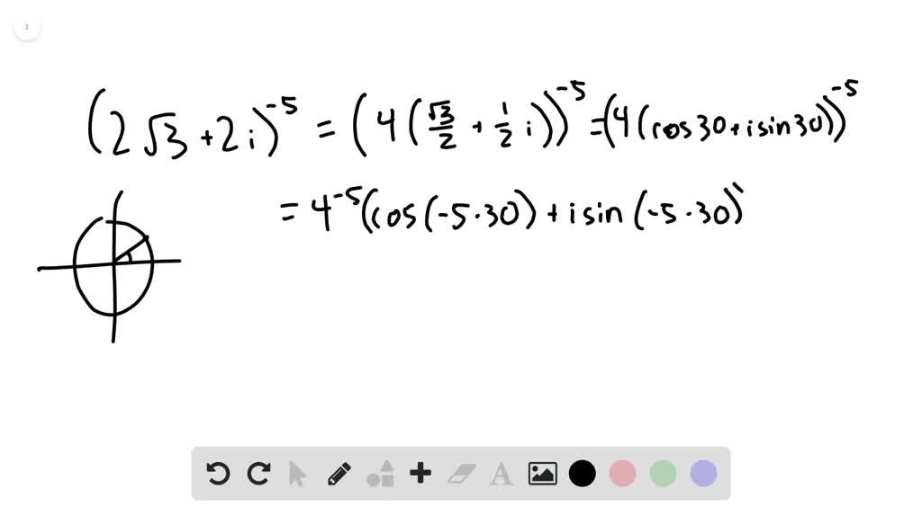 SOLVED:Powers Using De Moivre's Theorem Find The Indicated Power Using ...