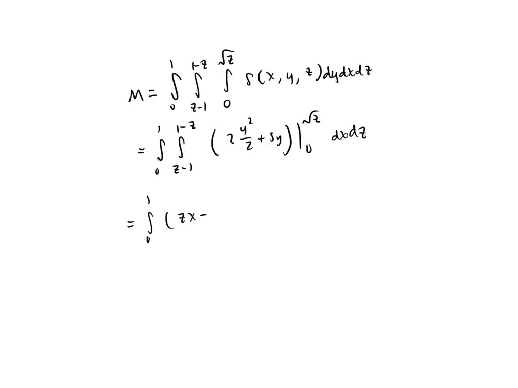 solved-find-the-mass-of-the-solid-bounded-by-the-x-y-plane-y-z-plane