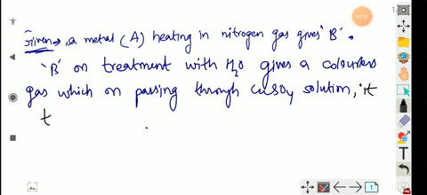 a-metal-a-heating-in-nitrogen-gas-gives-b-b-on-treatment-with-mathrmh_2-mathrmo-gives-a-colourless-2
