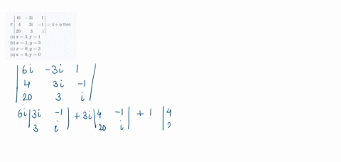 if-leftbeginarrayrrr6-mathrmi-3-mathrmi-1-4-3-mathrmi-1-20-3-mathrmiendarrayrightmathrmx-iy-then-a-m