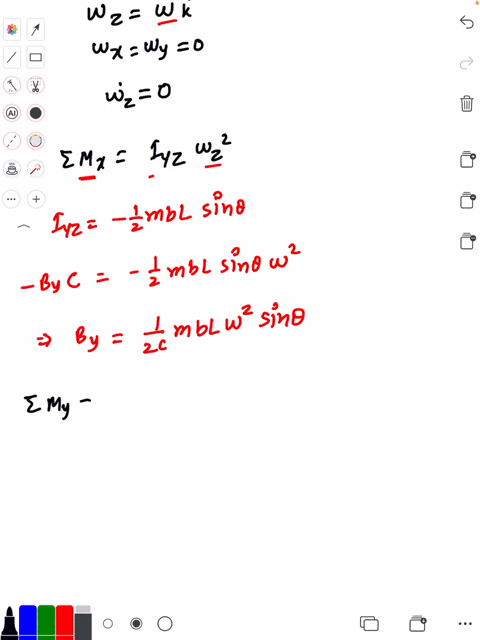 the-uniform-slender-bar-of-length-l-and-mass-m-is-welded-to-the-shaft-which-rotates-in-bearings-a-an