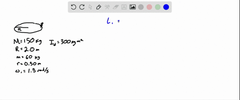 a-horizontal-platform-in-the-shape-of-a-circular-disk-rotates-on-a-frictionless-bearing-about-a-ve-3