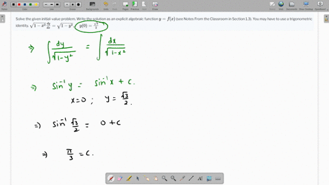 SOLVED:Solve the given initial-value problem. Write the solution as an ...