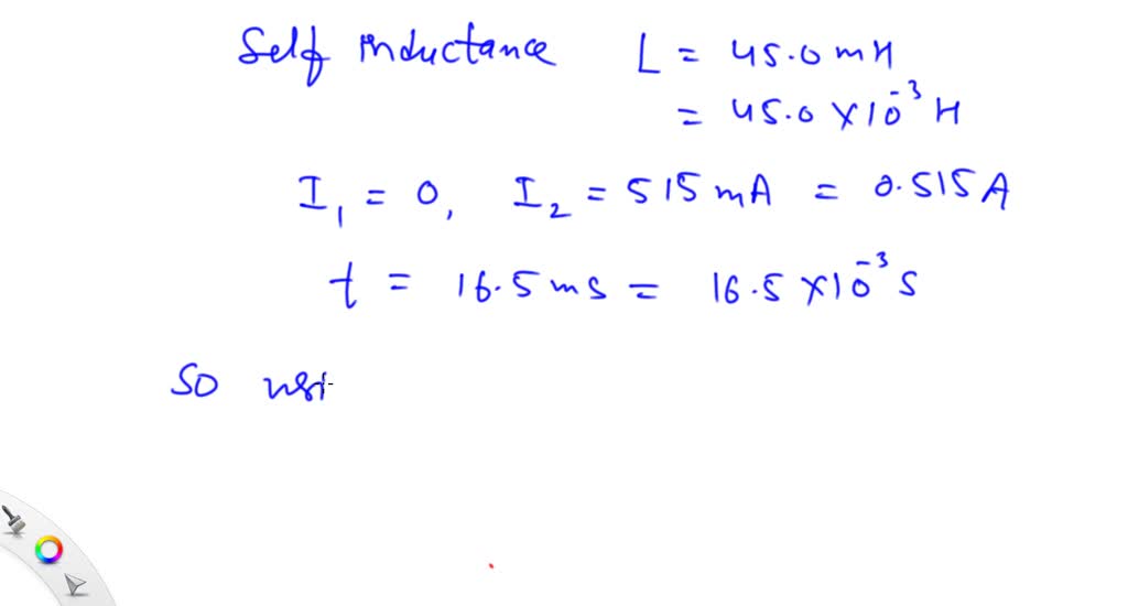 SOLVED Find the induced emf when the current in a 45.0mH inductor increases from 0 to 515 mA