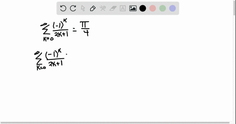 use-a-taylor-series-to-verify-the-given-formula-sum_k0infty-frac-1k2-k1fracpi4