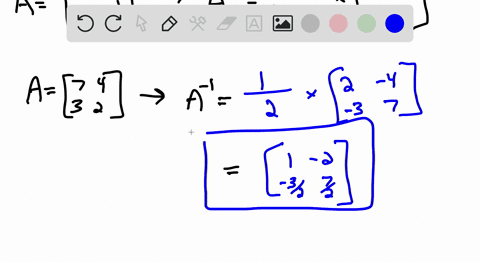 the-inverse-of-a-2-times-2-matrix-find-the-inverse-of-the-matrix-and-verify-that-a-1-aa-a-1i_2-and-b