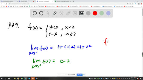 set-fxleftbeginarrayll-1c-x-x2-c-x-x-geq-2-endarrayright-find-a-value-of-c-that-makes-f-continuous-o