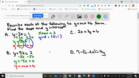 rewrite-each-equation-in-mathrmy-form-and-find-the-slope-and-the-y-intercept-of-its-graph-a-y-3-x1-c