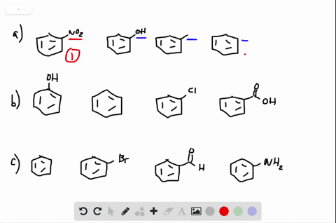 rank-the-compounds-in-each-of-the-following-groups-in-order-of-their-reactivity-to-electrophilic-sub