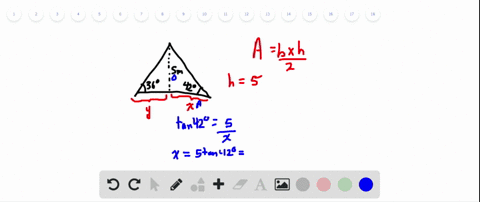 an-altitude-inside-a-triangle-forms-angles-of-36circ-and-42circ-with-two-of-the-sides-the-altitude-i