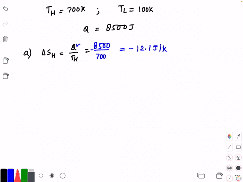 one-end-of-a-metal-rod-is-in-contact-with-a-thermal-reservoir-at-700-k-and-the-other-end-is-in-conta