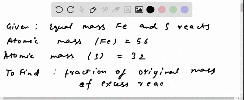 equal-masses-of-iron-and-sulphur-are-heated-together-to-form-fes-what-fraction-of-the-original-mas-2