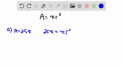 find-the-exact-lengths-of-the-radius-and-the-diameter-of-a-circle-whose-area-is-a-25-pi-in-2-b-225-p