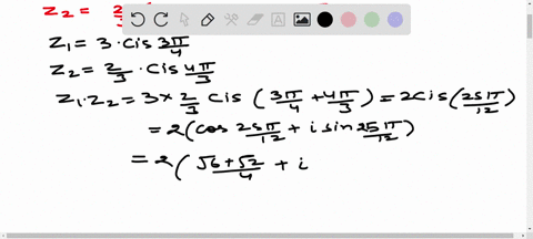 find-z_1-z_2-and-fracz_1z_2-z_13leftcos-frac3-pi4i-sin-frac3-pi4right-z_2frac23leftcos-frac4-pi3i-si