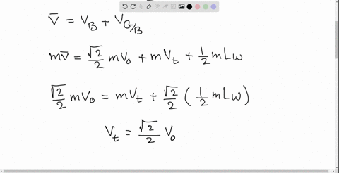 a-uniform-slender-rod-a-b-has-a-mass-m-a-length-l-and-is-falling-freely-with-a-velocity-mathbfv_0-wh