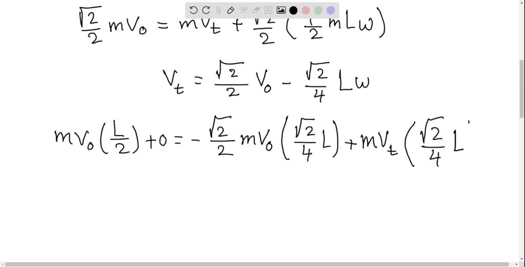 Solved A Slender Uniform Rod Of Mass M And Length L Is Hinged At One Of