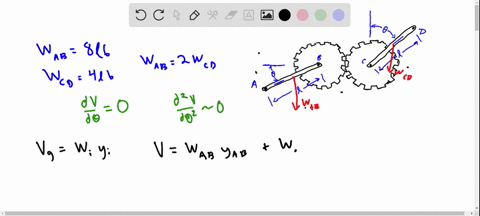 two-uniform-rods-a-b-and-c-d-are-attached-to-gears-of-equal-radii-as-shown-knowing-that-w_a-b8-lb-an