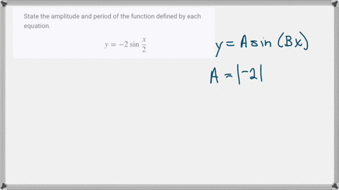 state-the-amplitude-and-period-of-the-function-defined-by-each-equation-y-2-sin-fracx2