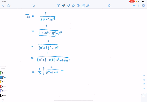 the-sum-of-the-series-frac111214frac212224frac313234ldots-to-n-terms-is-a-fracnleftn21rightn2n1-b-fr