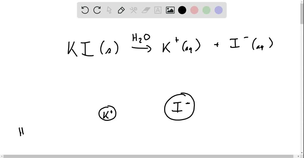 SOLVEDDescribe the formation of an aqueous KI solution, when solid KI