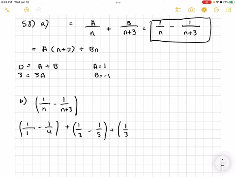 a-determine-the-partial-fraction-decomposition-text-for-frac3nn3-b-use-the-partial-fraction-decompos