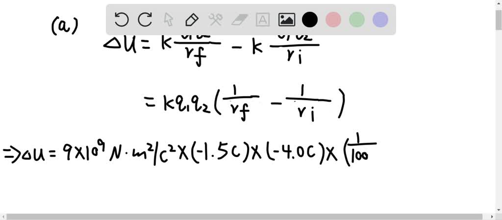 SOLVED:(a) Determine the change in electric potential energy of a ...