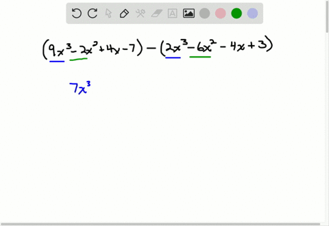 subtract-left9-x3-2-x24-x-7right-left2-x3-6-x2-4-x3right
