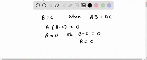 if-a-b-and-c-are-three-square-matrices-of-the-same-order-then-a-ba-c-rightarrow-bc-if-a-a-neq-0-b-a-