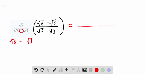 simplify-each-expression-by-rationalizing-the-denominator-see-example-7-fracsqrt2sqrt6sqrt3