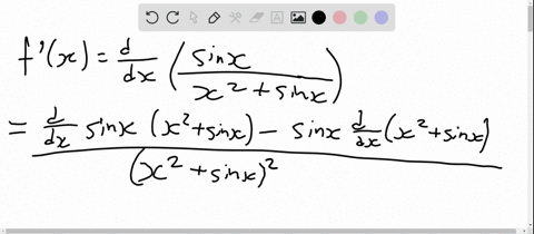 find-fprimex-fxfracsin-xx2sin-x
