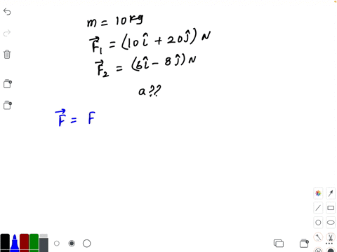 a-10-mathrmkg-block-is-subjected-to-two-forces-10-hatmathrmi20-hatmathrmj-mathrmn-and-6-hatmathrmi-8