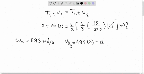 the-15-1-b-rod-a-b-is-released-from-rest-in-the-vertical-position-if-the-coefficient-or-restitution-