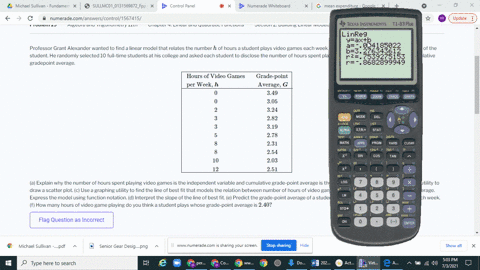 video-games-and-grade-point-average-professor-grant-alexander-wanted-to-find-a-linear-model-that-r-2