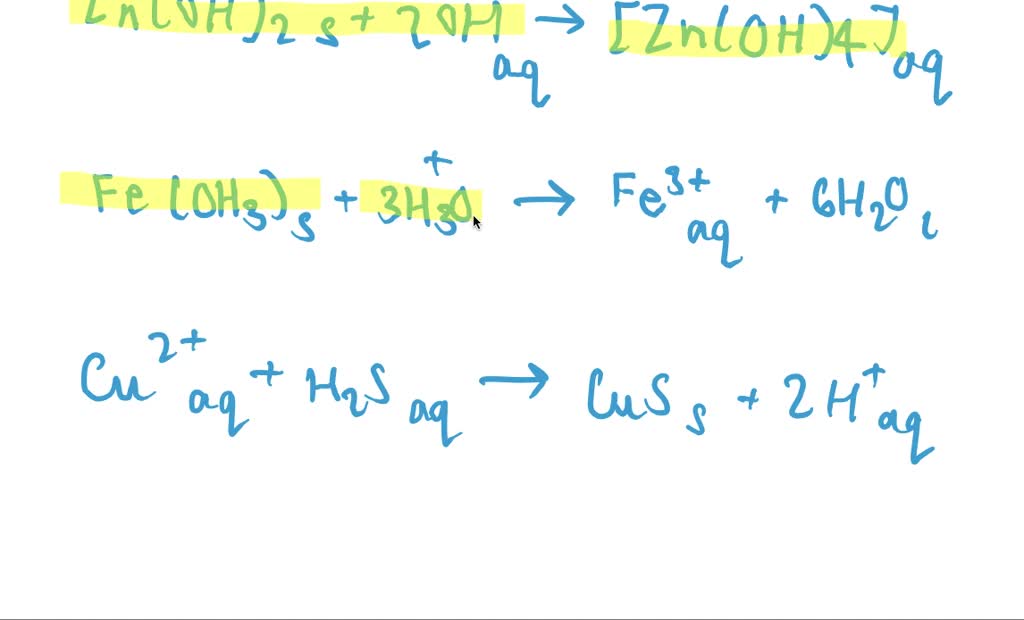 SOLVED Write Net Ionic Equations For The Following Qualitative Cation 