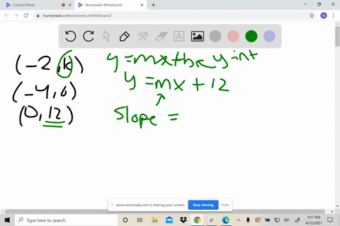 the-graph-of-a-line-in-the-x-y-plane-passes-through-the-point-2-k-and-crosses-the-x-axis-at-the-poin