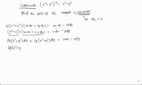 the-curve-leftx2y2right2x2-y2-is-called-a-lemniscate-the-curve-is-shown-in-the-figure-find-the-four-