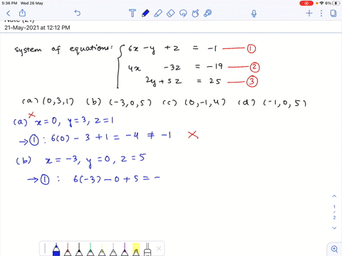 determine-whether-each-ordered-triple-is-a-solution-of-the-system-of-equations-leftbeginarrayrr6-x-2