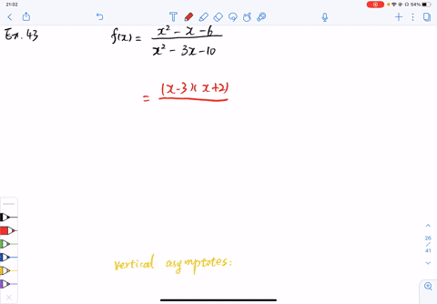 find-the-equations-of-any-vertical-asymptotes-fxfracx2-x-6x2-3-x-10