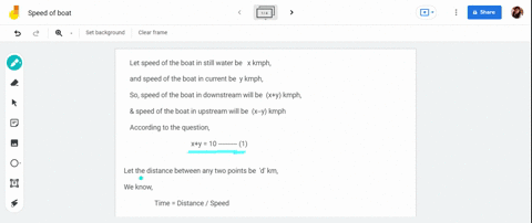 the-sum-of-the-speeds-of-a-boat-in-still-water-and-the-speed-the-current-is-10-mathrmkmph-if-the-boa