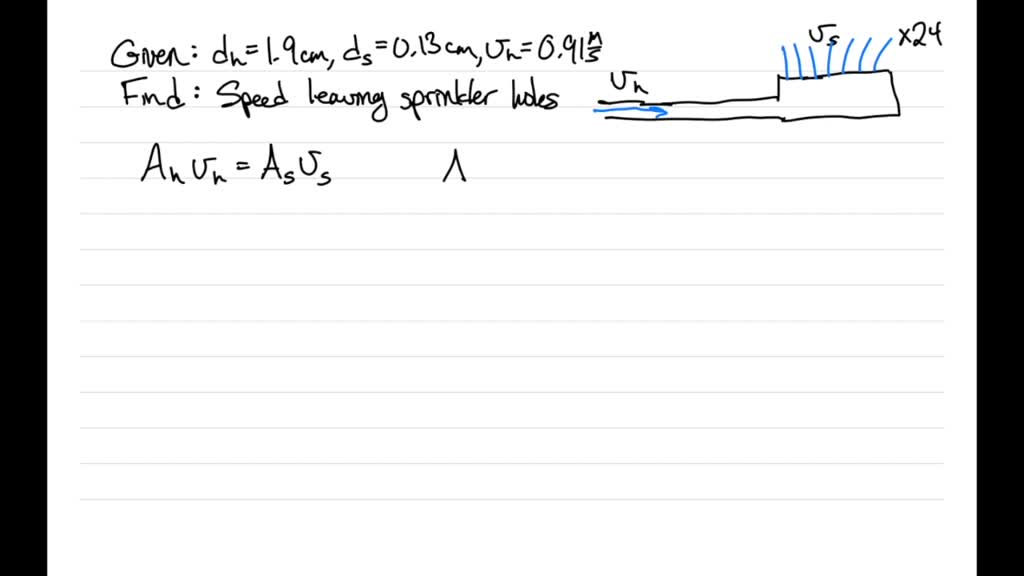 SOLVED A Garden Hose With An Internal Diameter Of 1 9 Cm Is Connected 