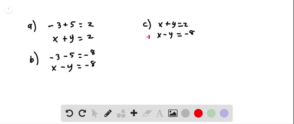 SOLVED:a) Write a linear equation in two variables that is satisficd by ...