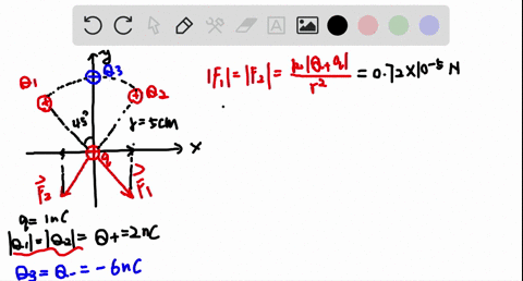 what-is-the-force-vecf-on-the-10-nc-charge-at-the-bottom-in-figure-p2645-give-your-answer-in-compone