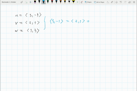 express-u-as-a-linearcombination-mathbfur-mathbfvs-mathbfw-then-sketch-mathbfu-mathbfv-mathbfw-and-t