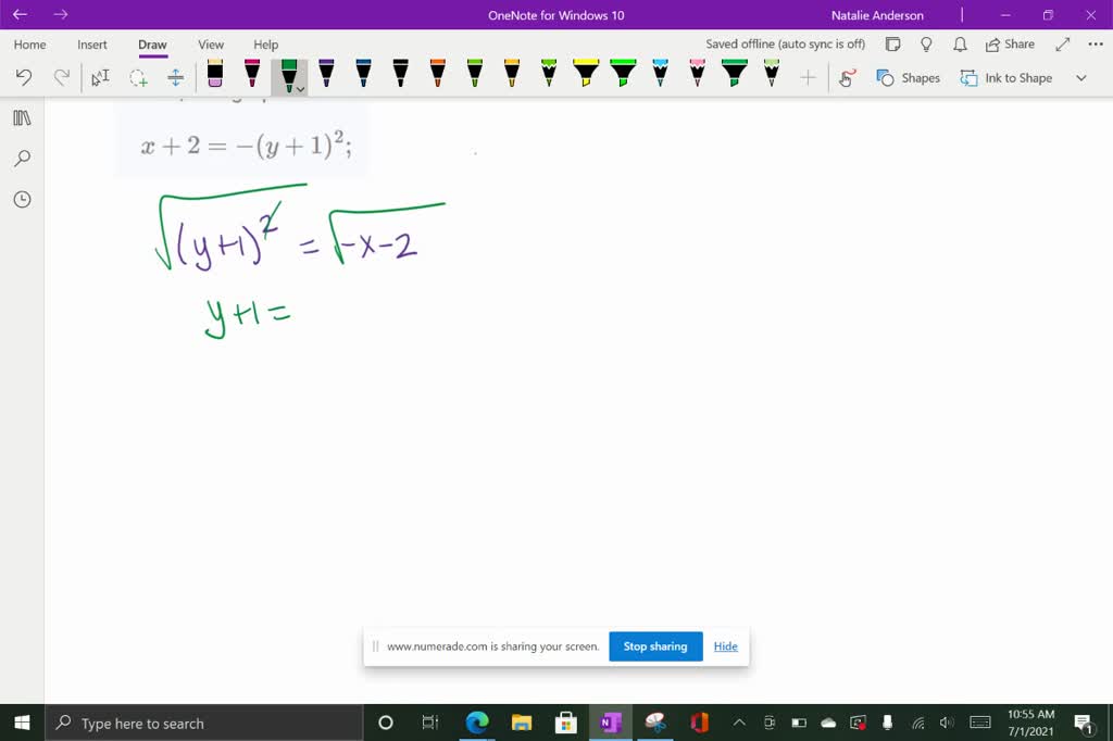 Determine the two equations necessary to graph each horizontal parabola
