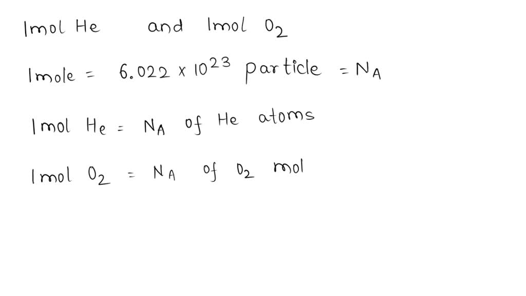 SOLVED:Is the number of atoms in 1 mole of helium greater than, less ...