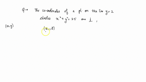 the-coordinates-of-a-point-on-the-line-y2-from-which-the-tangents-drawn-to-the-circle-x2y225-are-per