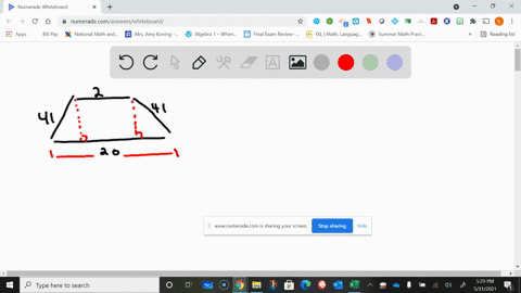 SOLVED:Find the altitude of a trapezoid with sides having the ...