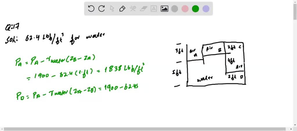 SOLVED: The system in Fig. P2.17 is at 20^∘C. If the pressure at point ...